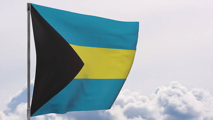 배너 물결 백그라운드 하늘 바람 사람없음 파란색 흰색 깃발 깃대 봉 애국심 바하마 전국 4K MOV 해외동영상 클립영상 자연요소 컬러 날씨 동영상 파일형식