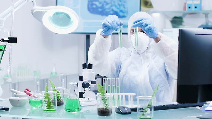 식물 직업 1 교육 산업 과학 잎 자연 노동자 현미경 실험 작업복 가면 사람 사람없음 초록색 장비 시험 성장 흰색 작업 실험실 보호 생명공학 연구원 과학자 확인 대학교 생물학 공학 내추럴 묘목 유전 유전자변형 4K MOV 해외동영상 클립영상 나무 옷 컬러 컨셉 의학 학교 실험기구 생태계 동영상 학자 파일형식