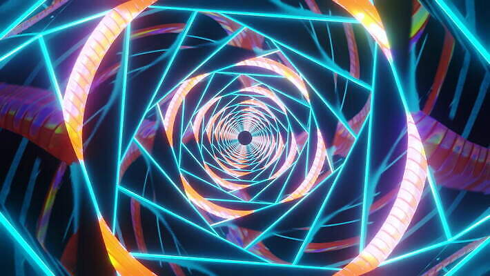 모양 디자인 선 컬러 백그라운드 모션 추상 미래 미술 사람없음 그래픽 파란색 빛 상자 컬러풀 파티 유행 3D 우주 디지털 스크린 활발 에너지 무대 고리 터널 제비꽃 디스코 전자 네온 쇼 활기 애니메이션 형광등 기하학 광 스펙트럼 환각 주도 반복 4K MOV 해외동영상 클립영상 꽃 길 음악 컨셉 무늬 문화예술 전등 이벤트 춤 예절 디지털합성 동영상 증상 파일형식