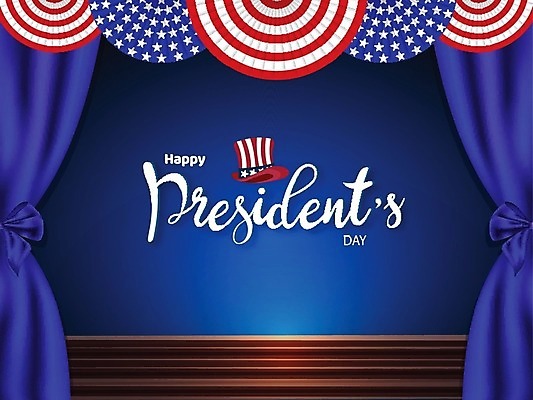 EPS 해외이미지 디자인 배너 포스터 백그라운드 컨셉 일러스트 텍스트 휴가 이벤트 장식 파란색 미국 자유 무대 축하 깃발 커튼 투표 선거 민주주의 광택 애국심 2월 공화국 독립기념일 워싱턴 전국 정부 헌법 레터링 해외202004 해외일러스트 기념일 나라 컬러 북아메리카 날짜 법 독립 파일형식 벡터