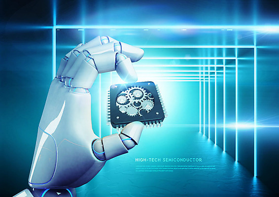 PSD 편집이미지 손 기술 정보기술 사람없음 잡기 로봇 하이테크 반도체 스페이스 반도체산업 IT산업 로봇팔 민트색 반도체칩 카피스페이스 이미지편집 도형 산업 컬러 모션 신체부위 공백 메모리칩 파일형식