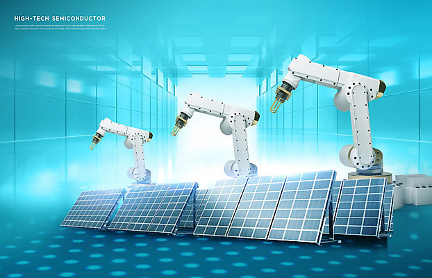 PSD 편집이미지 기술 정보기술 사람없음 컬러풀 로봇 하이테크 반도체 만들기 반도체산업 IT산업 민트색 반도체칩 카피스페이스 이미지편집 산업 컬러 모션 공백 메모리칩 파일형식