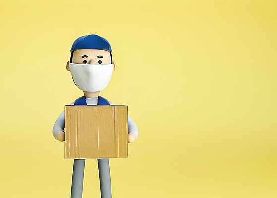 PSD 편집 편집이미지 남자 백그라운드 3D캐릭터 마스크 한명 성인 노란색 3D소스 3D 택배기사 디지털합성 택배 택배상자 성인남자한명만 편집소스 편집3D 캐릭터 1 컬러 사람 상자 운송업 배달원 남자한명만 성인남자만 파일형식