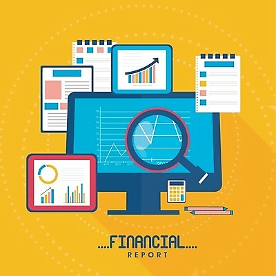 EPS 해외이미지 템플릿 산업 포스터 백그라운드 일러스트 회사 비즈니스 돋보기 그래프 설계 아이디어 사람없음 컴퓨터 자료 인포그래픽 성장 계획 분석 보고서 마케팅 해외202004 해외일러스트 컨셉 전자제품 파일형식 벡터