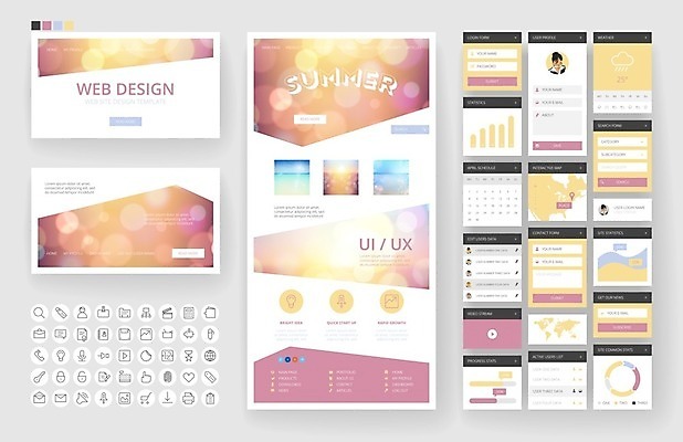 EPS 해외이미지 템플릿 디자인 바다 여행 지도 인터넷 일러스트 비즈니스 하늘 모바일 휴가 사람없음 그래픽 여름 세트 세계 햇빛 태양 노란색 웹 플랫 메뉴 휴양지 레이아웃 페이지 UI 인터페이스 해외202004 해외일러스트 자연요소 계절 컬러 장소 파일형식 벡터