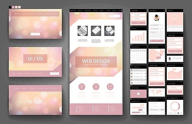 EPS 해외이미지 템플릿 디자인 분홍색 백그라운드 지도 인터넷 일러스트 비즈니스 모바일 추상 사람없음 그래픽 세트 세계 웹 플랫 소프트포커스 메뉴 레이아웃 보케 페이지 UI 인터페이스 효과 해외202004 해외일러스트 컬러 무늬 촬영기법 파일형식 벡터