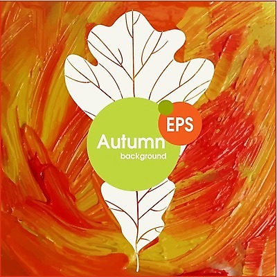 EPS 해외이미지 식물 백그라운드 잎 일러스트 자연 수채화 사람없음 빨간색 초록색 노란색 가을 기름 해외202004 해외일러스트 계절 음식 컬러 생태계 파일형식 벡터