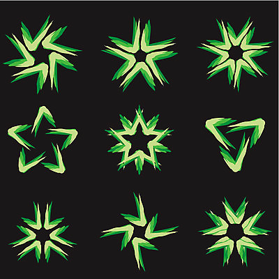 EPS 해외이미지 모양 디자인 실루엣 별 분홍색 꽃무늬 일러스트 추상 나선형 미술 사람없음 그래픽 초록색 파란색 세트 컬러풀 심볼 그림 기하학 엘리먼트 스타일 해외202004 해외일러스트 자연요소 꽃 컬러 무늬 문화예술 촬영기법 파일형식 벡터