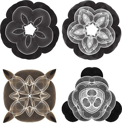 EPS 해외이미지 모양 디자인 일러스트 추상 나선형 창조 미술 사람없음 세트 심볼 엘리먼트 해외202004 해외일러스트 무늬 문화예술 파일형식 벡터