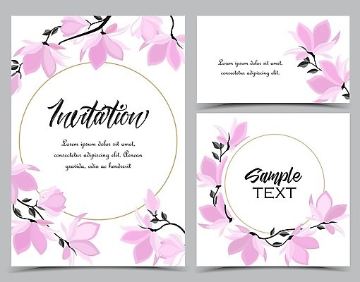 EPS 해외이미지 꽃 일러스트 프레임 사람없음 봄 낭만 나뭇가지 목련 꽃프레임 프레임일러스트 국경 해외202004 해외일러스트 나무 식물 계절 컨셉 파일형식 벡터