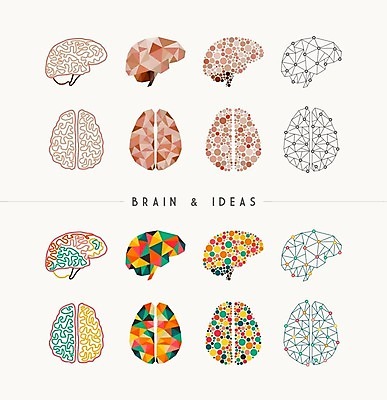 EPS 해외이미지 디자인 선 과학 컨셉 일러스트 비즈니스 통신 아이디어 사람없음 그래픽 세트 컬러풀 인포그래픽 그룹 플랫 연결 뇌 고립 엘리먼트 폴리곤 해외202004 해외일러스트 컬러 파일형식 벡터