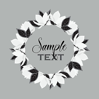 EPS 해외이미지 꽃 일러스트 프레임 사람없음 봄 낭만 나뭇가지 목련 꽃프레임 프레임일러스트 해외202004 해외일러스트 나무 식물 계절 컨셉 파일형식 벡터