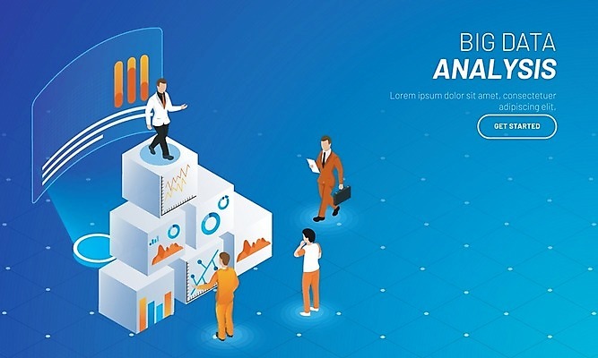 EPS 해외이미지 템플릿 남자 컨셉 일러스트 회사 비즈니스 사람 여러명 사람없음 파란색 인포그래픽 정보 네트워크 연결 상업 서버 성인남자만 빅데이터 해외202004 해외일러스트 컬러 다수 남자만 성인만 파일형식 벡터 4차산업