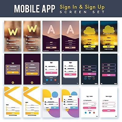 EPS 해외이미지 템플릿 일러스트 비즈니스 모바일 사람없음 스마트폰 스크린 정보 플랫 암호 어플리케이션 메뉴 페이지 온라인 전자상거래 UI 계좌 구독 로그인 소셜미디어 소프트웨어 웹디자인 인터페이스 터치스크린 목업 와이어프레임 해외202004 해외일러스트 금융 핸드폰 스마트기기 파일형식 벡터