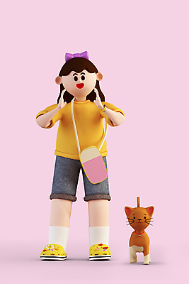 전신 PSD 편집 편집이미지 한마리 여자 어린이 3D캐릭터 한명 서기 소녀 3D 고양이 외침 디지털합성 손모으기 소녀한명만 편집소스 반려묘 월간캐릭터 제니 편집3D 캐릭터 1 포유류 모션 사람 손짓 반려동물 소리 여자한명만 소녀만 파일형식