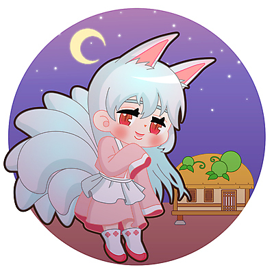 여자 일러스트 초가집 한명 서기 미소 성인 할로윈 야간 초승달 요괴 구미호 성인여자한명만 월간캐릭터 국내일러스트 일러캐릭터 AI파일 자연요소 캐릭터 1 모션 한옥 표정 사람 달 여자한명만 성인여자만 파일형식 벡터