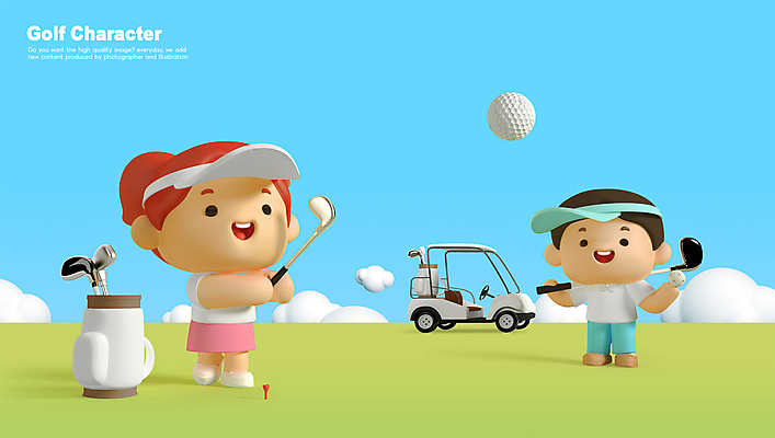 전신 PSD 편집 편집이미지 여자 남자 골프 필드 골프공 3D캐릭터 서기 들기 성인 두명 3D 골프채 골퍼 스윙 골프가방 디지털합성 골프카트 성인만 편집소스 골프캐릭터 월간캐릭터 편집3D 캐릭터 포즈 가방 공 모션 운동선수 골프용품 사람 구기 파일형식