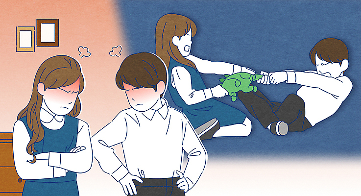 전신 여자 남자 어린이 일러스트 소녀 소년 여러명 상반신 장난감 팔짱 분노 무릎꿇기 싸움 어린이만 뺏기 국내일러스트 AI파일 감정 다수 모션 사람 파일형식 벡터