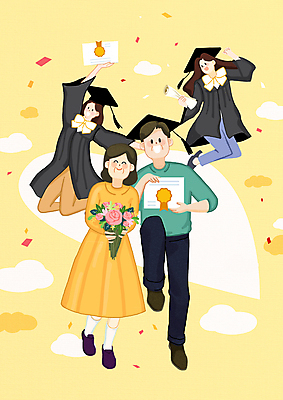 전신 PSD 여자 남자 행복 꽃다발 중년 일러스트 학사모 졸업 엄마 졸업생 들기 여러명 성인 부모 노란색 점프 축하 졸업가운 아빠 졸업장 꽃가루 국내일러스트 모자_잡화 교육 꽃 감정 컬러 다수 컨셉 가족 모션 사람 가운 가루 파일형식