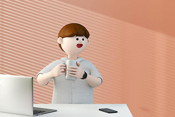 PSD 편집 편집이미지 남자 커피 3D캐릭터 한명 들기 상반신 성인 노트북 3D 머그컵 비즈니스맨 디지털합성 성인남자한명만 편집소스 월간캐릭터 제이크 편집3D 캐릭터 1 음료 비즈니스 모션 사람 컵 전자제품 직장인 남자한명만 성인남자만 파일형식