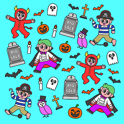 전신 남자 하늘색 십자가 패턴 일러스트 촛불 팔벌리기 여러명 성인 걷기 할로윈 패턴백그라운드 유령 악마 비석 박쥐 해적 올빼미 드라큘라 잭오랜턴 코스프레 후크선장 성인남자만 국내일러스트 AI파일 다수 백그라운드 무늬 초 포유류 모션 조류 사람 파란색 도둑 선장 남자만 성인만 파일형식 벡터