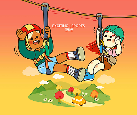 전신 구름 여자 남자 일러스트 자동차 단풍나무 매달리기 성인 두명 레포츠 잡기 승차 안전모 즐거움 손인사 성인만 짚트랙 액티비티 MZ세대 월간캐릭터 국내일러스트 일러캐릭터 AI파일 자연요소 나무 캐릭터 감정 육상교통 단풍 모션 레저 사람 인사 헬멧 안전장비 세대 파일형식 벡터