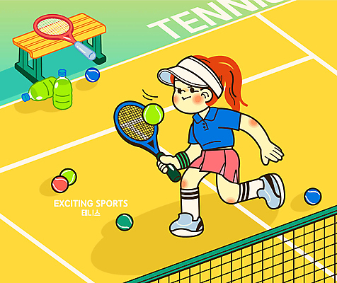 전신 여자 벤치 일러스트 한명 들기 성인 레포츠 테니스 테니스라켓 네트 테니스장 테니스공 물병 썬캡 치기 테니스복 성인여자한명만 MZ세대 월간캐릭터 국내일러스트 일러캐릭터 AI파일 캐릭터 모자_잡화 1 스포츠 의자 공 스포츠시설 모션 레저 사람 운동복 구기 라켓 테니스용품 물통 세대 여자한명만 성인여자만 파일형식 벡터