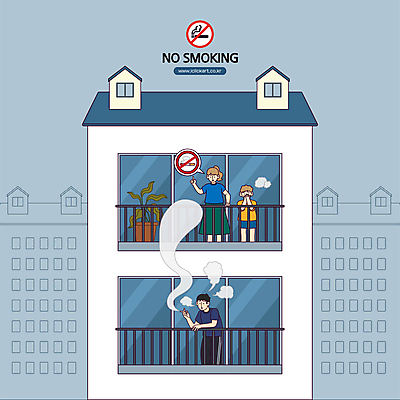 여자 남자 화분 어린이 말풍선 일러스트 아파트 흡연 담배 소년 상반신 성인 세명 파란색 손들기 발코니 금연 금연표지판 흡연금지 흡연자 국내일러스트 AI파일 캠페인 컬러 모션 주택 사람 금지 표지판 사회이슈 파일형식 벡터