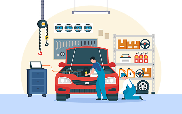 전신 남자 일러스트 승용차 자동차 성인 두명 엔지니어 무릎꿇기 건전지 타이어 엔진 정비공 소화기 교체 베터리 자동차엔지니어 자동차정비 자동차핸들 정비소 환기구 얼굴없음 성인남자만 국내일러스트 AI파일 육상교통 모션 사람 기술자 수리 안전장비 핸들 소방 환풍기 남자만 성인만 파일형식 벡터