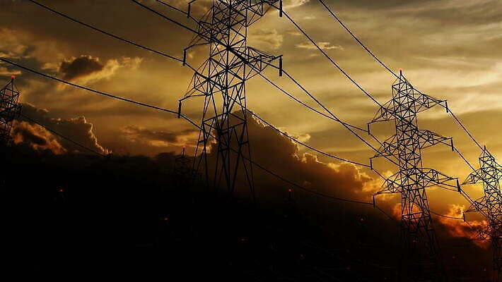 실루엣 산업 하늘 사람없음 3D 송전탑 4K HD MOV 해외동영상 클립영상 촬영기법 탑 디지털합성 동영상 파일형식