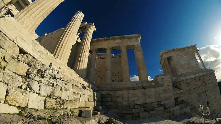 문화 여행 미술 사람없음 조각상 도시 사찰 그리스 폐허 박물관 대리석 아테네 그리스인 파르테논신전 고고학 아크로폴리스 4K MOV 해외동영상 클립영상 서양인 교육 유럽 재료 종교건축 문화예술 신전 조형물 동영상 파일형식