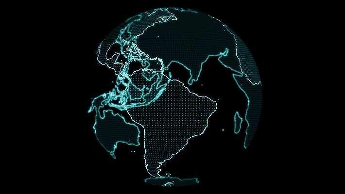 지구 선 백그라운드 컨셉 지도 비즈니스 통신 공 모션 하늘 날씨 사람없음 그래픽 금융 경제 파란색 컴퓨터 세계 글로벌 지구본 3D 우주 디지털 스크린 행성 정보 네트워크 뉴스 연결 회전 방송 애니메이션 경도 소셜 여의주 위도 지리 4K MOV 해외동영상 클립영상 컬러 전자제품 디지털합성 동영상 파일형식