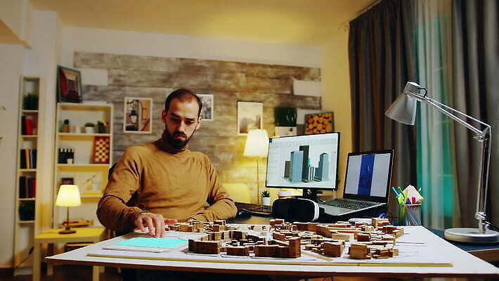 모델 직업 남자 안경 컨셉 건축양식 탁자 미래 주택 기술 서기 여러명 건물 그래픽 사무실 3D 디지털 고층빌딩 헤드폰 방 도시 업무 엔지니어 어플리케이션 건축가 청사진 공학 개발 섞기 소프트웨어 홀로그램 가상 가상현실 인터랙티브 현실 4K MOV 해외동영상 클립영상 건축물 잡화 교육 건축 음향기기 가구 다수 비즈니스 모션 사람 빌딩 작업 기술자 디지털합성 동영상 파일형식