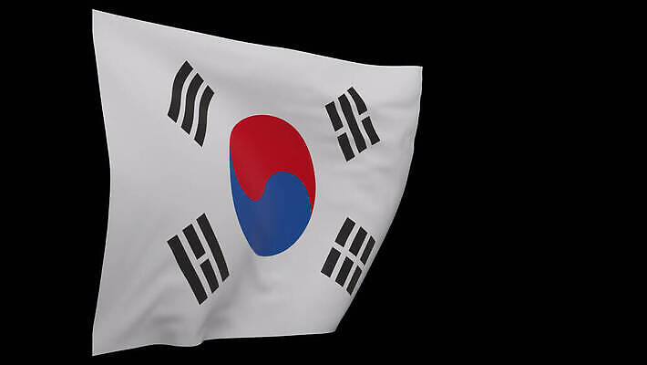 배너 물결 한국 사람없음 깃발 애국심 전국 4K MOV 해외동영상 클립영상 아시아 동영상 파일형식