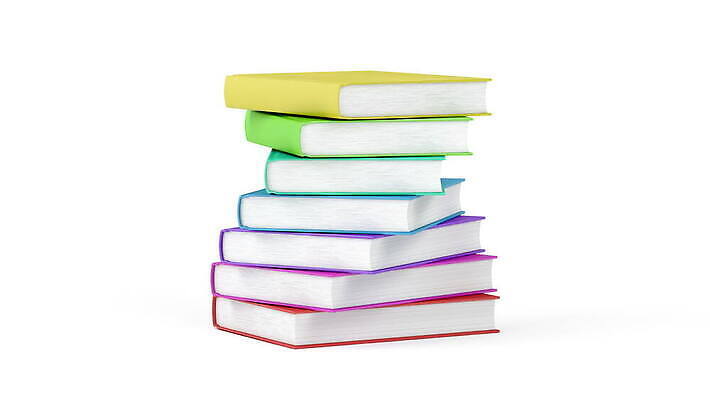 교육 종이 컬러 학교 사람없음 책 컬러풀 3D 쌓기 공백 덮개 그룹 도서관 가죽 문서 회전 문학 페이지 백과사전 4K MOV 해외동영상 클립영상 모션 뚜껑 디지털합성 사전 동영상 파일형식