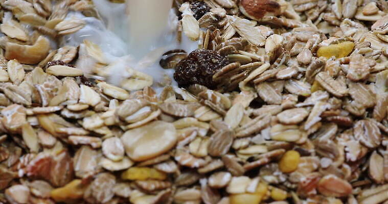 열매 음식 다이어트 과일 아침 건강 사람없음 식사 우유 견과류 신선 달콤 맛 아침식사 낟알 시리얼 먹기 단백질 뮤즐리 채식주의자 핸드메이드 비건 그래놀라 4K MOV 해외동영상 클립영상 주간 식물 컨셉 모션 유제품 채식 동영상 영양소 파일형식