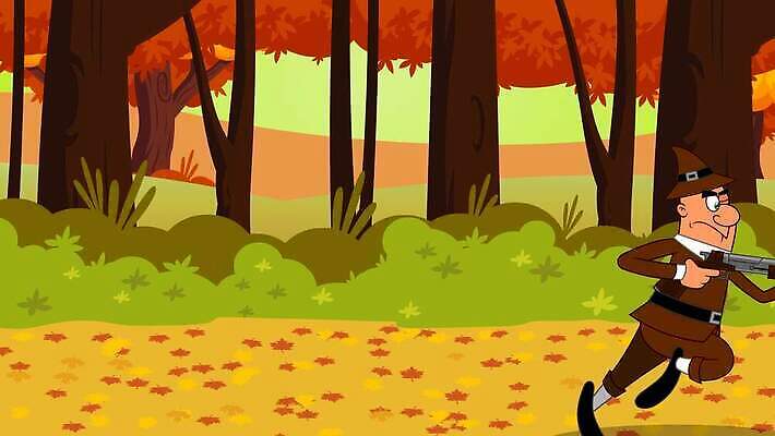 나무 동물 캐릭터 모자 디자인 계절 음식 잎 조류 휴가 사람 이벤트 그래픽 달리기 축제 저녁식사 미국 총 수확 분노 가을 축하 유머 숲 11월 만화 탈출 깃털 속도 활기 애니메이션 추수감사절 칠면조 마스코트 순례자 4K MOV 해외동영상 클립영상 식물 잡화 감정 기독교 무기 컨셉 북아메리카 농업 모션 식사 날짜 동영상 파일형식