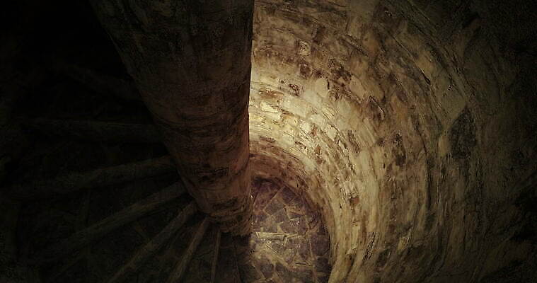 모양 패턴 곡선 건축양식 사다리 난간 벽돌 출입구 실내 나선형 그림자 미술 사람없음 내부 건물 빛 문 계단 탑 어둠 희망 소용돌이 오픈 원형 고리 중세 역사 터널 미로 단계 종료 무한 옛날 지하실 4K MOV 해외동영상 클립영상 도형 건축물 건축 감정 길 선 무늬 문화예술 회오리 도구 동영상 파일형식