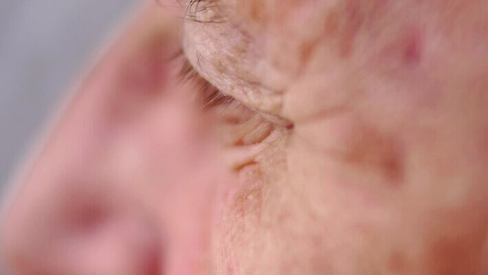 백인 라이프스타일 응시 여자 노년 할머니 얼굴 생각 아웃포커스 파란색 슬픔 주름 고독 은퇴 배려 옛날 혼자 노화 4K MP4 해외동영상 클립영상 서양인 시선 감정 컬러 컨셉 촬영기법 사람 성인 생활 신체부위 동영상 파일형식