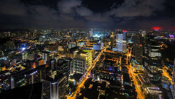 사람없음 야외 도시풍경 고층빌딩 야간 싱가폴 4K 타임랩스 MOV 해외동영상 클립영상 자연요소 아시아 촬영기법 풍경 빌딩 도시 동영상 파일형식