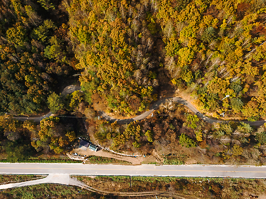 포토 JPG 주간 단풍 사람없음 야외 하이앵글 가을풍경 가을 강원도 항공촬영 정선 전경 국내포토 자연요소 계절 뷰포인트 잎 한국 풍경 파일형식 탑뷰 가을_계절