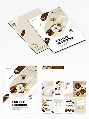 템플릿 리플렛 그래프 유리병 팜플렛 사람없음 갈색 재활용 칫솔 에코 친환경 에코라이프 목화꽃 친환경제품 목화솜 인디자인 INDD 이미지템플릿 라이프스타일 꽃 컬러 병_용기 위생용품 환경 솜 파일형식