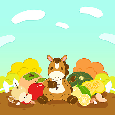구름 한마리 음식 하늘색 단풍 일러스트 하늘 앉기 사람없음 농작물 울타리 귀여움 가을 말_동물 배 유머 사과 비만 땅콩 호두 말캐릭터 잣 단호박 단감 유자 제철음식 국내일러스트 AI파일 자연요소 1 계절 감정 동물캐릭터 컨셉 잎 농업 과일 포유류 모션 호박 감 파란색 담장 견과류 몸매 제철 파일형식 벡터