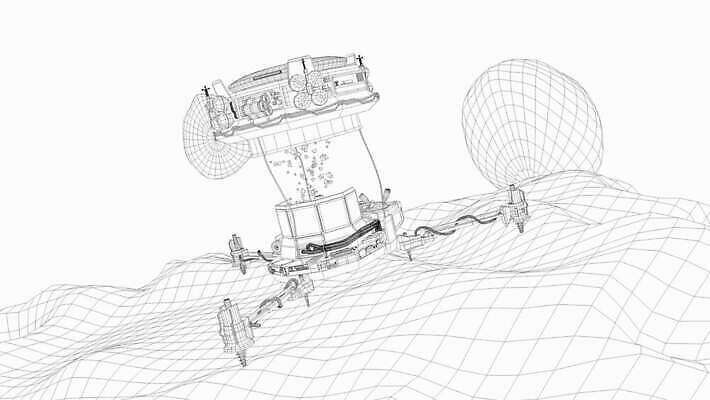 산업 컨셉 비즈니스 미래 사람없음 컴퓨터 3D 우주 장비 탐험 달 황금 은색 로봇 시설 애니메이션 탐색 광부 4K HD MOV 해외동영상 클립영상 자연요소 직업 컬러 전자제품 디지털합성 동영상 파일형식