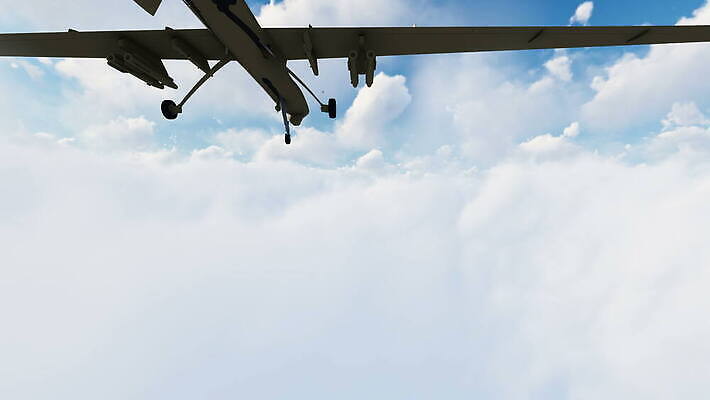 무기 교통수단 교통시설 하늘 바람 비행기 군대 사람없음 야외 가로 미국 보호 미사일 폭탄 공군 위협 군용 프로펠러 싸움 전쟁 보안 감시 육군 변장 드론 스파이 시리아 지능 파키스탄 4K MOV 해외동영상 AI_인공지능 클립영상 자연요소 아시아 교통 컨셉 북아메리카 중동 항공교통 모션 날씨 대중교통 안전 폭발물 시설 동영상 파일형식