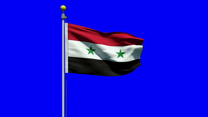 디자인 별 물결 밧줄 중동 바람 사람없음 가로 빨간색 초록색 파란색 3D 스크린 검은색 줄무늬 흰색 깃발 직물 불기 심볼 디지털합성 깃대 봉 활기 애니메이션 시리아 전국 HD MOV 해외동영상 클립영상 자연요소 나라 줄 컬러 컨셉 무늬 모션 날씨 동영상 파일형식