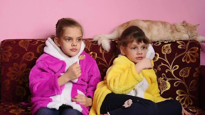 행복 감정 어린이 2 함께함 사탕 앉기 소파 텔레비전 고양이 기쁨 관찰 막대기 달콤 맛 핥기 빨다 울음 공격 설탕 자매 수탉 비명 맛있는 MOV 해외동영상 클립영상 여자 컨셉 의자 포유류 가족 모션 디저트 표정 사람 전자제품 반려동물 닭 수컷 동영상 파일형식