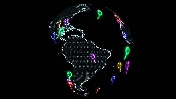 지구 선 백그라운드 컨셉 무지개 지도 비즈니스 통신 공 모션 하늘 날씨 사람없음 그래픽 금융 경제 컴퓨터 세계 글로벌 지구본 3D 우주 디지털 스크린 행성 정보 네트워크 뉴스 연결 회전 방송 풍선 애니메이션 경도 소셜 여의주 위도 지리 4K MOV 해외동영상 클립영상 자연요소 전자제품 디지털합성 동영상 파일형식