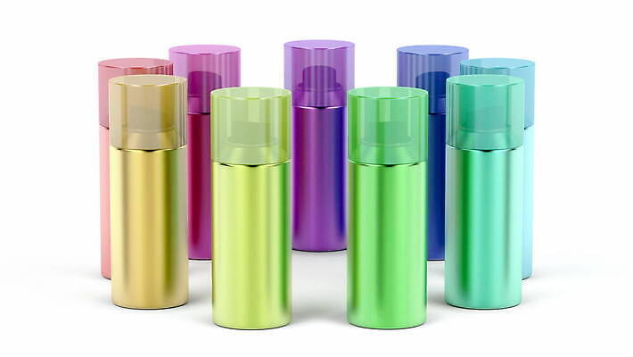 신체 포장 사람없음 컬러풀 3D 금속 페인트 공백 고리 그룹 캔 상품 향수 회전 향기 아로마 분무기 가스 데오드란트 에어로졸 4K MOV 해외동영상 클립영상 컬러 재질 화장품 디지털합성 냄새 동영상 파일형식