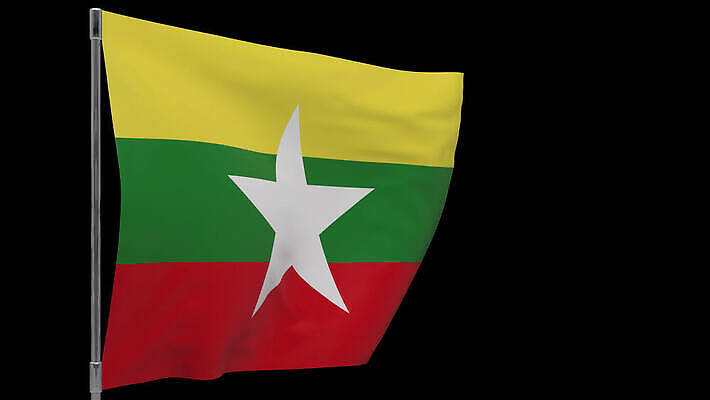 배너 물결 사람없음 깃발 깃대 봉 애국심 버마 전국 4K MOV 해외동영상 클립영상 동영상 파일형식